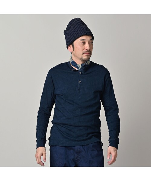 45R（フォーティファイブアール）の「天竺の908ヘンリー（インディゴ）（トップス・レディース・73-インディゴ・02-S/04-L）」の8枚目の写真