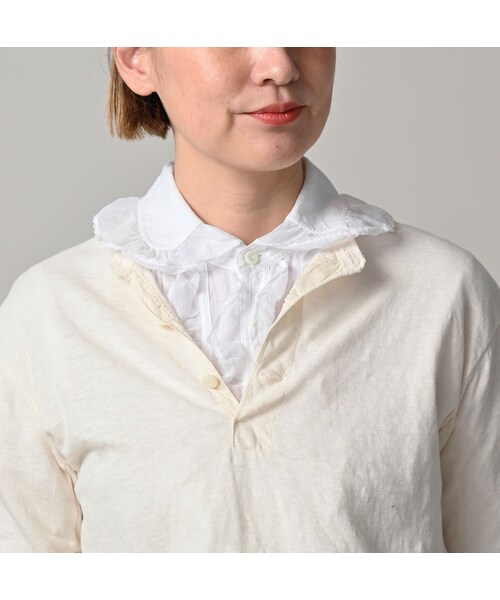 45R（フォーティファイブアール）の「天竺の908ヘンリー（トップス・レディース・02-生成・02-S/04-L）」の11枚目の写真