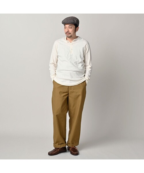 45R（フォーティファイブアール）の「天竺の908ヘンリー（トップス・レディース・02-生成・02-S/04-L）」の4枚目の写真