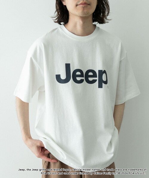 URBAN RESEARCH Sonny Label（アーバンリサーチサニーレーベル）の「JEEP ロゴショートスリーブTシャツ（Tシャツ/カットソー・メンズ・オフ/チャコール/レッド・M/L）」の5枚目の写真