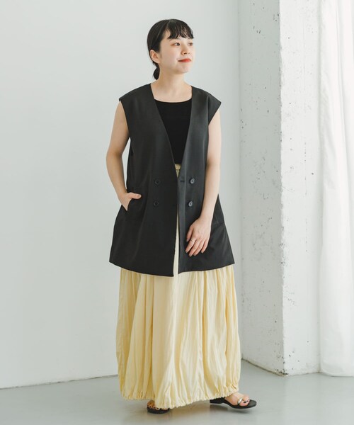 ITEMS URBANRESEARCH（アイテムズ アーバンリサーチ）の「シアーベロアスクエアタンクトップ（タンクトップ・レディース・BEG/BLK/BRD・FREE）」の13枚目の写真