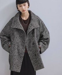 ADAM ET ROPE'（アダムエロペ）の「【WEB限定】・【定番】スタンドカラーウールミドルコート（その他アウター・レディース）」