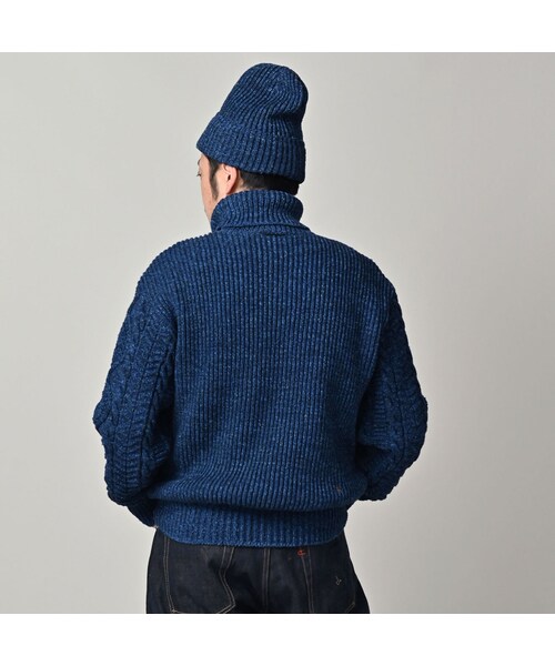 45R（フォーティファイブアール）の「インディゴ玉手箱の908タートル（トップス・レディース・73-ダッシュインディゴミックス(淡)/74-ダッシュインディゴミックス(濃)/75-R45インディゴミックス/93-影色ミックス・02-S/04-L）」の14枚目の写真