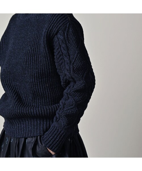 45R（フォーティファイブアール）の「インディゴ玉手箱の908タートル（トップス・レディース・73-ダッシュインディゴミックス(淡)/74-ダッシュインディゴミックス(濃)/75-R45インディゴミックス/93-影色ミックス・02-S/04-L）」の16枚目の写真