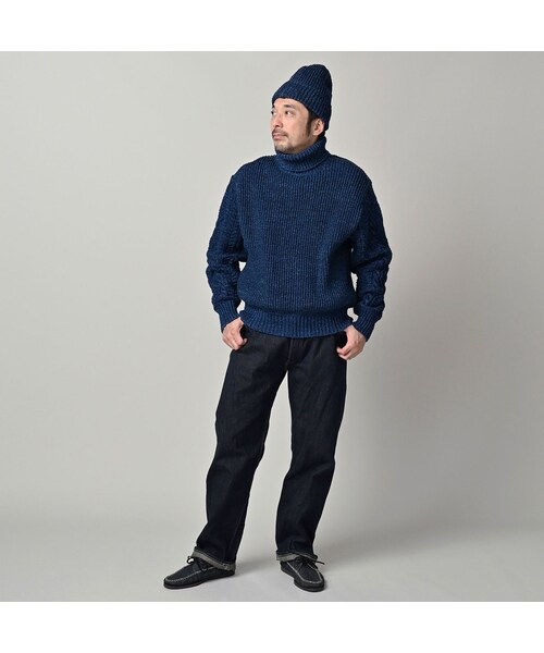 45R（フォーティファイブアール）の「インディゴ玉手箱の908タートル（トップス・レディース・73-ダッシュインディゴミックス(淡)/74-ダッシュインディゴミックス(濃)/75-R45インディゴミックス/93-影色ミックス・02-S/04-L）」の8枚目の写真