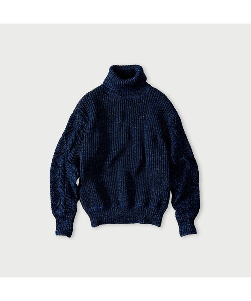 45R（フォーティファイブアール）の「インディゴ玉手箱の908タートル（トップス・レディース・73-ダッシュインディゴミックス(淡)/74-ダッシュインディゴミックス(濃)/75-R45インディゴミックス/93-影色ミックス・02-S/04-L）」の3枚目の写真