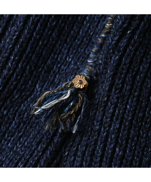 45R（フォーティファイブアール）の「インディゴ玉手箱のボレロ（トップス・レディース・73-ダッシュインディゴミックス(淡)/75-R45インディゴミックス/93-影色ミックス・02-M/03-L）」の19枚目の写真