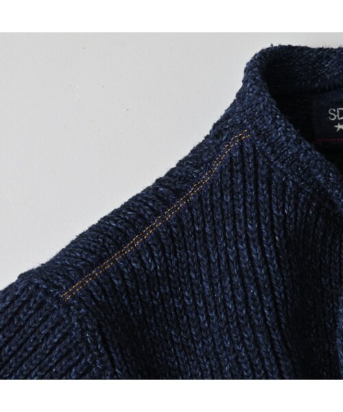 45R（フォーティファイブアール）の「インディゴ玉手箱のボレロ（トップス・レディース・73-ダッシュインディゴミックス(淡)/75-R45インディゴミックス/93-影色ミックス・02-M/03-L）」の15枚目の写真