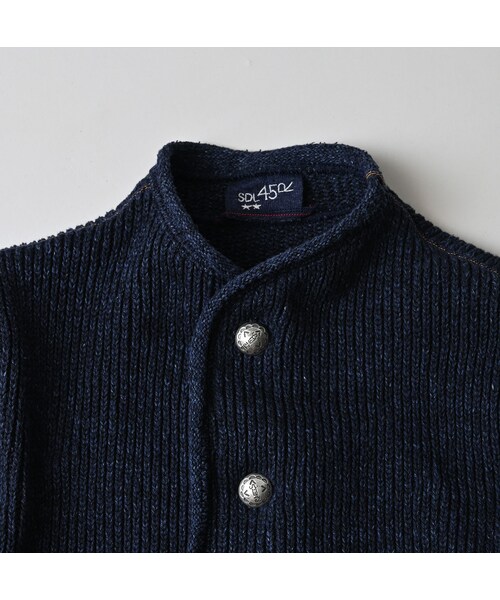 45R（フォーティファイブアール）の「インディゴ玉手箱のボレロ（トップス・レディース・73-ダッシュインディゴミックス(淡)/75-R45インディゴミックス/93-影色ミックス・02-M/03-L）」の14枚目の写真