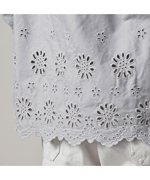 45R（フォーティファイブアール）の「裏毛×カットワークのスウェット（トップ）（トップス・レディース・23-グレートップ・00-フリー）」の11枚目の写真