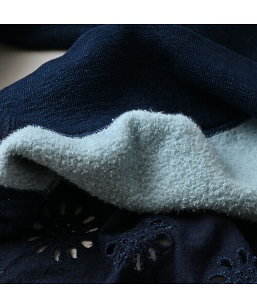 45R（フォーティファイブアール）の「裏毛×カットワークのスウェット（インディゴ）（トップス・レディース・73-インディゴ・00-フリー）」の14枚目の写真