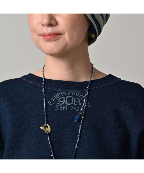 45R（フォーティファイブアール）の「裏毛×カットワークのスウェット（インディゴ）（トップス・レディース・73-インディゴ・00-フリー）」の7枚目の写真