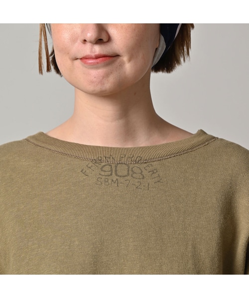 45R（フォーティファイブアール）の「裏毛×カットワークのスウェット（トップス・レディース・06-アンティークホワイト/62-カーキ・00-フリー）」の8枚目の写真