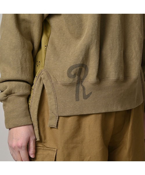 45R（フォーティファイブアール）の「裏毛×カットワークのスウェット（トップス・レディース・06-アンティークホワイト/62-カーキ・00-フリー）」の9枚目の写真