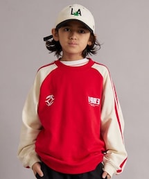 pairmanon（ペアマノン）の「裏毛 配色ラグラン 袖ライン スウェット トレーナー（その他）」