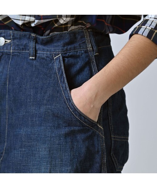 45R（フォーティファイブアール）の「ワークインディゴのペインタースカート（重）（スカート・レディース・75-インディゴ 重・02-M/03-L）」の8枚目の写真