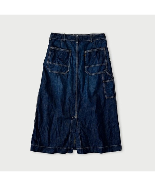 45R（フォーティファイブアール）の「ワークインディゴのペインタースカート（重）（スカート・レディース・75-インディゴ 重・02-M/03-L）」の2枚目の写真