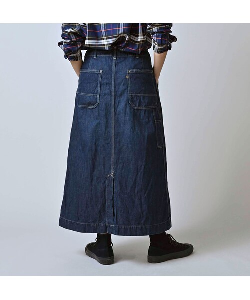 45R（フォーティファイブアール）の「ワークインディゴのペインタースカート（重）（スカート・レディース・75-インディゴ 重・02-M/03-L）」の6枚目の写真