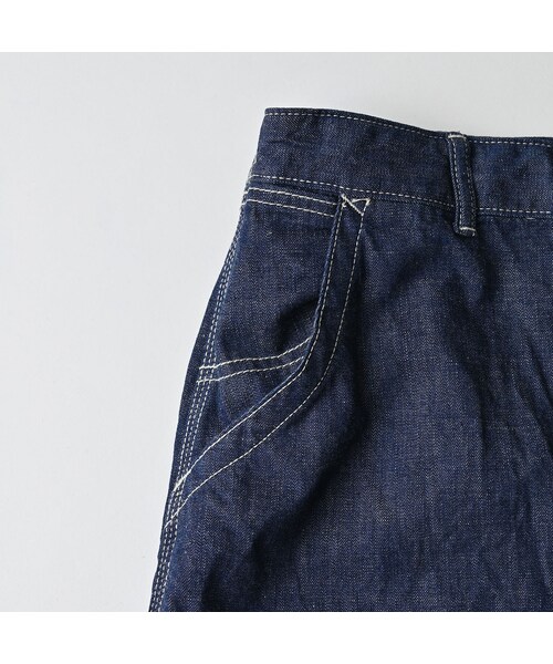 45R（フォーティファイブアール）の「ワークインディゴのペインタースカート（スカート・レディース・73-インディゴ・02-M/03-L/04-XL）」の13枚目の写真