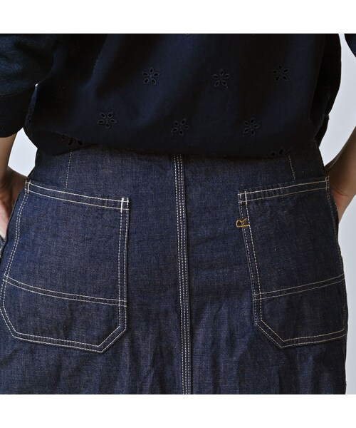 45R（フォーティファイブアール）の「ワークインディゴのペインタースカート（スカート・レディース・73-インディゴ・02-M/03-L/04-XL）」の9枚目の写真