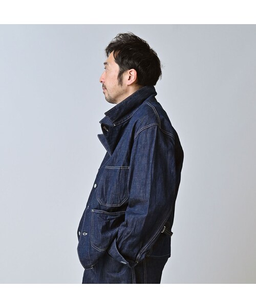 45R（フォーティファイブアール）の「ワークインディゴの908ジャンオール（ジャケット/アウター・レディース・73-インディゴ・01-XS/02-S/03-M/04-L）」の10枚目の写真