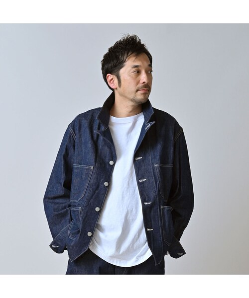 45R（フォーティファイブアール）の「ワークインディゴの908ジャンオール（ジャケット/アウター・レディース・73-インディゴ・01-XS/02-S/03-M/04-L）」の9枚目の写真