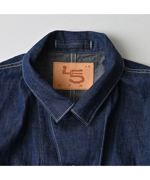 45R（フォーティファイブアール）の「ワークインディゴの908ジャンオール（ジャケット/アウター・レディース・73-インディゴ・01-XS/02-S/03-M/04-L）」の18枚目の写真