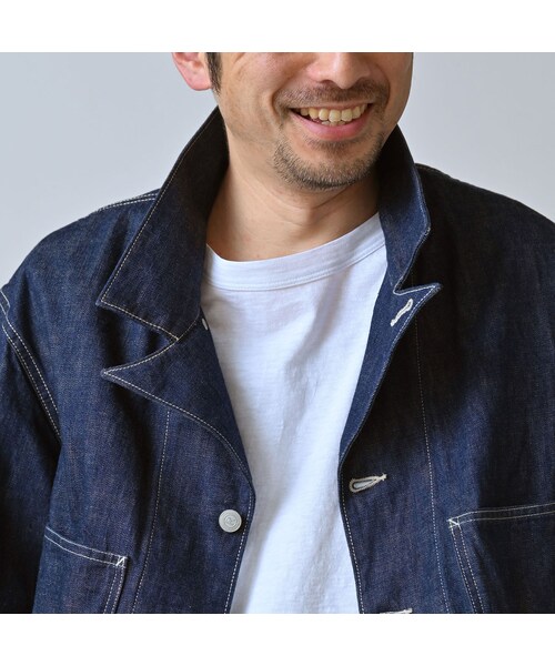 45R（フォーティファイブアール）の「ワークインディゴの908ジャンオール（ジャケット/アウター・レディース・73-インディゴ・01-XS/02-S/03-M/04-L）」の12枚目の写真