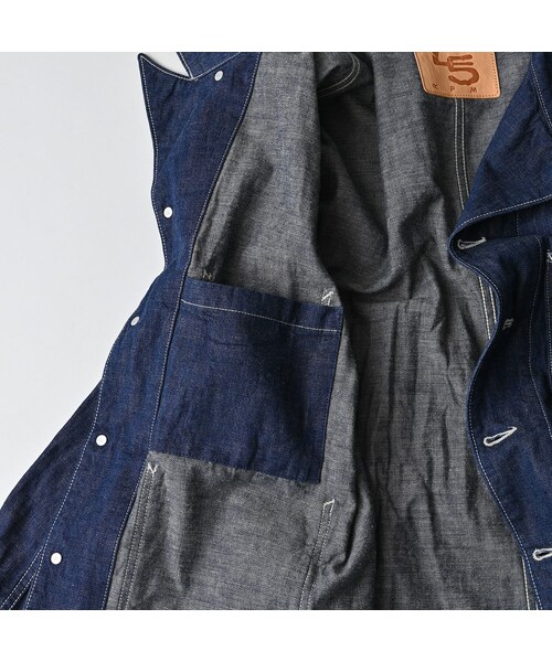 45R（フォーティファイブアール）の「ワークインディゴの908ジャンオール（ジャケット/アウター・レディース・73-インディゴ・01-XS/02-S/03-M/04-L）」の22枚目の写真
