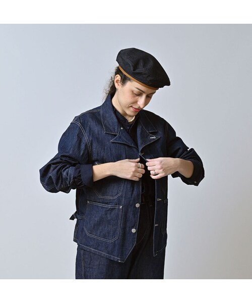 45R（フォーティファイブアール）の「ワークインディゴの908ジャンオール（ジャケット/アウター・レディース・73-インディゴ・01-XS/02-S/03-M/04-L）」の8枚目の写真