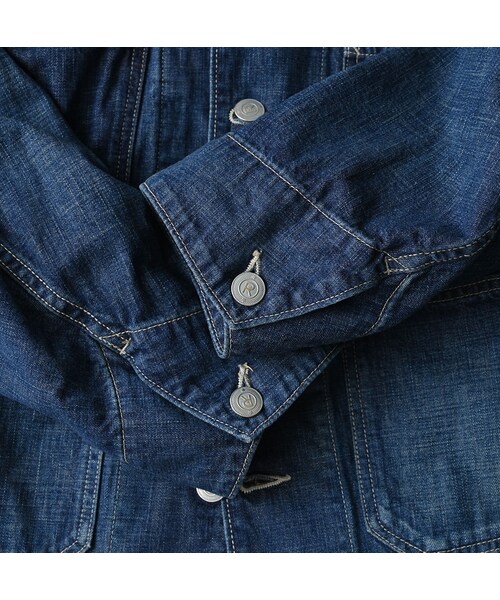 45R（フォーティファイブアール）の「ワークインディゴの908ジャンオール（重）（ジャケット/アウター・レディース・75-インディゴ 重・01-XS/02-S/03-M/04-L/05-XL）」の18枚目の写真