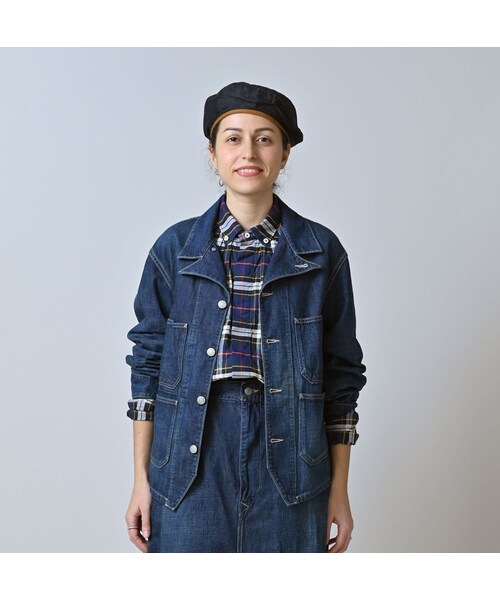 45R（フォーティファイブアール）の「ワークインディゴの908ジャンオール（重）（ジャケット/アウター・レディース・75-インディゴ 重・01-XS/02-S/03-M/04-L/05-XL）」の5枚目の写真