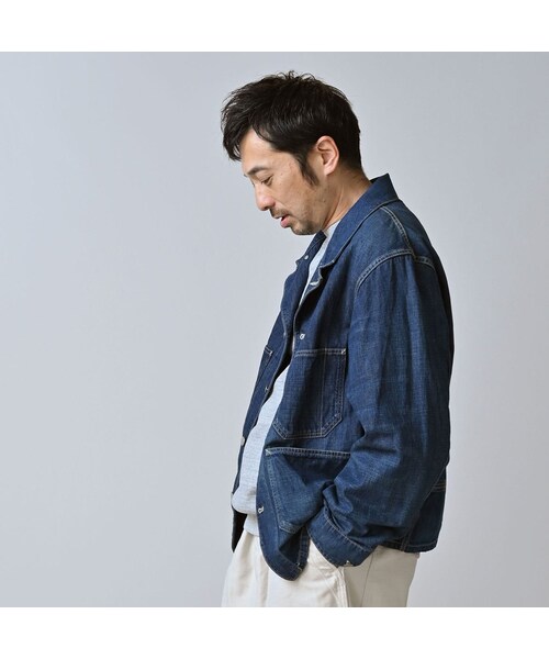 45R（フォーティファイブアール）の「ワークインディゴの908ジャンオール（重）（ジャケット/アウター・レディース・75-インディゴ 重・01-XS/02-S/03-M/04-L/05-XL）」の9枚目の写真