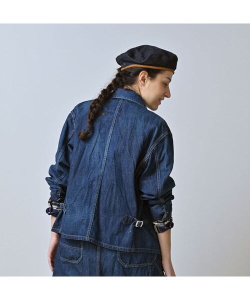 45R（フォーティファイブアール）の「ワークインディゴの908ジャンオール（重）（ジャケット/アウター・レディース・75-インディゴ 重・01-XS/02-S/03-M/04-L/05-XL）」の7枚目の写真