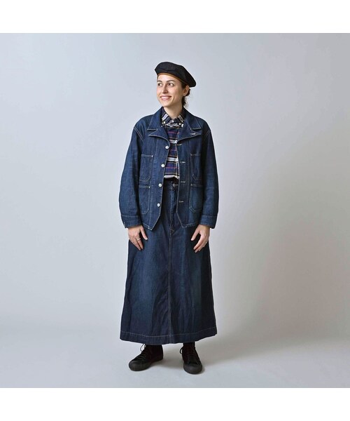 45R（フォーティファイブアール）の「ワークインディゴの908ジャンオール（重）（ジャケット/アウター・レディース・75-インディゴ 重・01-XS/02-S/03-M/04-L/05-XL）」の3枚目の写真