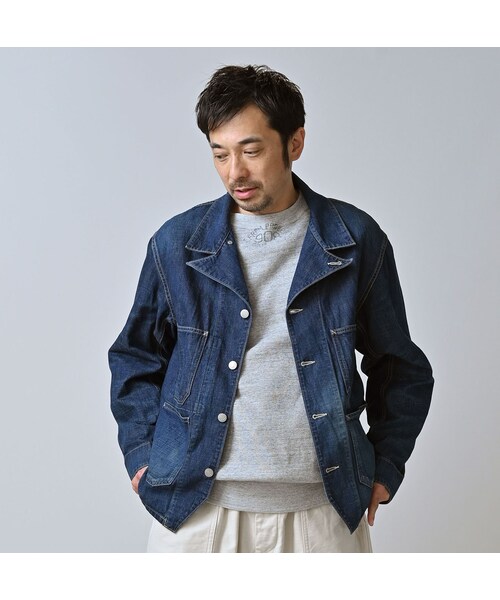 45R（フォーティファイブアール）の「ワークインディゴの908ジャンオール（重）（ジャケット/アウター・レディース・75-インディゴ 重・01-XS/02-S/03-M/04-L/05-XL）」の8枚目の写真