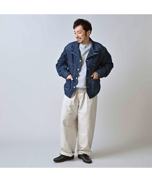 45R（フォーティファイブアール）の「ワークインディゴの908ジャンオール（重）（ジャケット/アウター・レディース・75-インディゴ 重・01-XS/02-S/03-M/04-L/05-XL）」の4枚目の写真