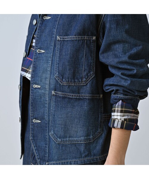 45R（フォーティファイブアール）の「ワークインディゴの908ジャンオール（重）（ジャケット/アウター・レディース・75-インディゴ 重・01-XS/02-S/03-M/04-L/05-XL）」の12枚目の写真