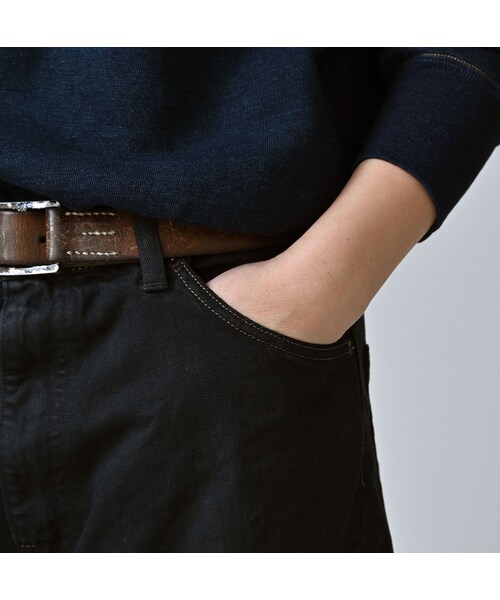 45R（フォーティファイブアール）の「ライ麦デニムのクロスビー5（再び・重 ブラック）（パンツ・レディース・62-R66 股下70cm/63-R66 股下75cm・06-32インチ/08-34インチ）」の13枚目の写真