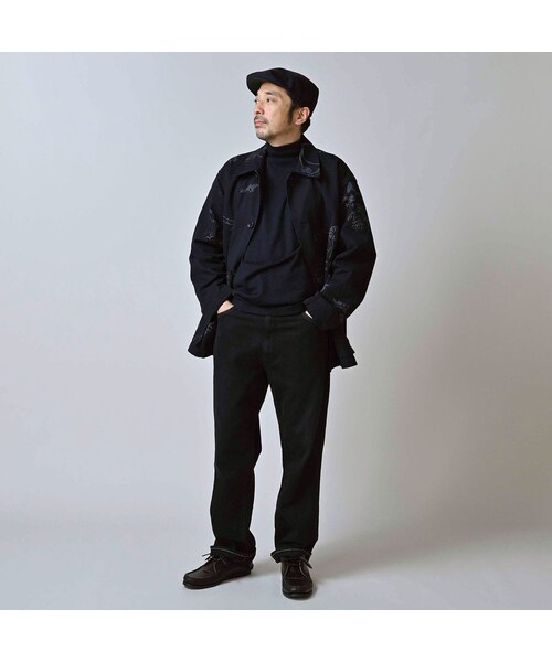 45R（フォーティファイブアール）の「ライ麦デニムのクロスビー5（再び・重 ブラック）（パンツ・レディース・62-R66 股下70cm/63-R66 股下75cm・06-32インチ/08-34インチ）」の5枚目の写真