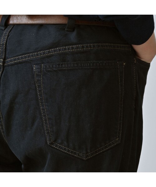 45R（フォーティファイブアール）の「ライ麦デニムのクロスビー5（再び・重 ブラック）（パンツ・レディース・62-R66 股下70cm/63-R66 股下75cm・06-32インチ/08-34インチ）」の15枚目の写真