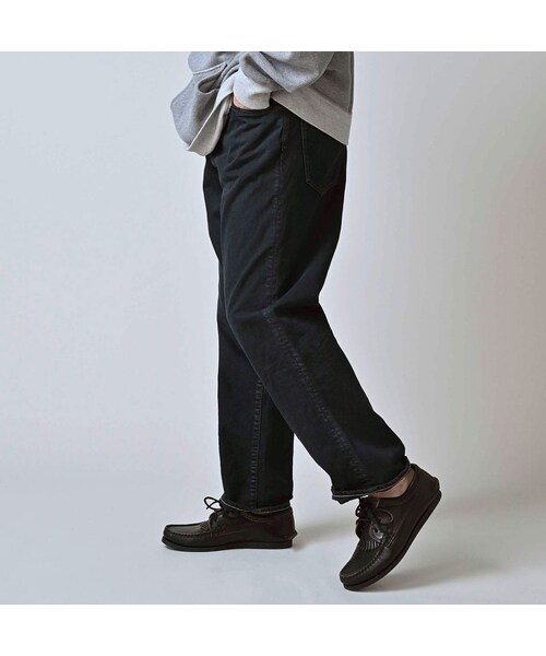 45R（フォーティファイブアール）の「ライ麦デニムのクロスビー5（再び・淡 ブラック）（パンツ・レディース・62-R66 股下70cm/63-R66 股下75cm・08-34インチ）」の10枚目の写真