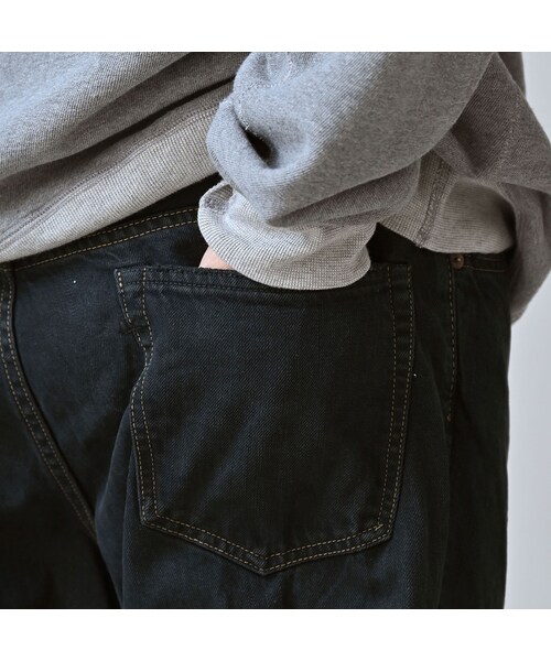 45R（フォーティファイブアール）の「ライ麦デニムのクロスビー5（再び・淡 ブラック）（パンツ・レディース・62-R66 股下70cm/63-R66 股下75cm・08-34インチ）」の14枚目の写真