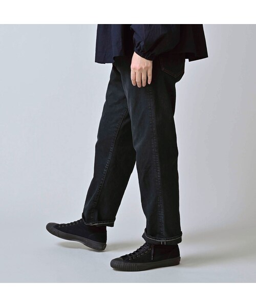 45R（フォーティファイブアール）の「ライ麦デニムのクロスビー5（再び・淡 ブラック）（パンツ・レディース・62-R66 股下70cm/63-R66 股下75cm・08-34インチ）」の7枚目の写真