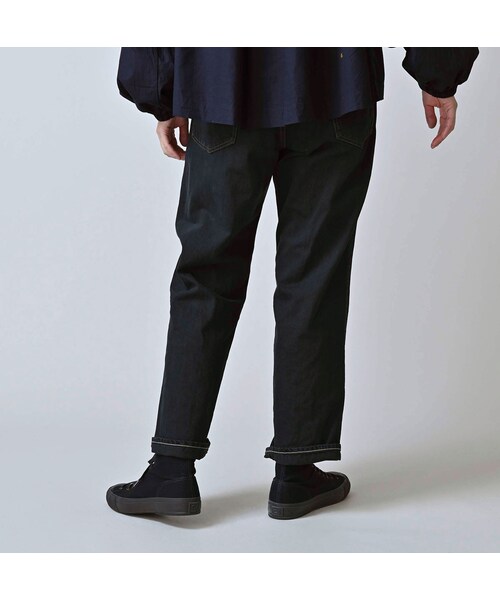 45R（フォーティファイブアール）の「ライ麦デニムのクロスビー5（再び・淡 ブラック）（パンツ・レディース・62-R66 股下70cm/63-R66 股下75cm・08-34インチ）」の8枚目の写真