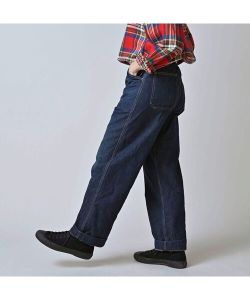 45R（フォーティファイブアール）の「ワークインディゴの908ペインターパンツ（重）（パンツ・レディース・75-インディゴ 重・01-XS/02-S/03-M/04-L/05-XL）」の6枚目の写真