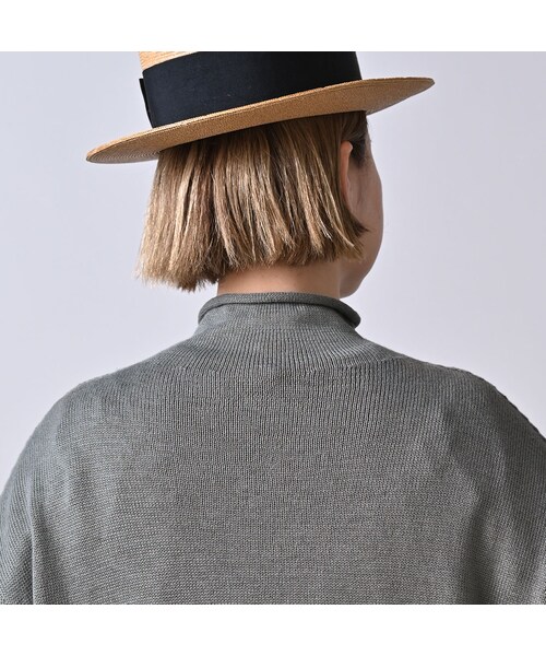 45R（フォーティファイブアール）の「ローゲージ超ガーゼのMベスト（トップス・レディース・05-ホワイトトップ/23-グレートップ/65-グレーカーキトップ/75-ダークネイビー・00-フリー）」の12枚目の写真