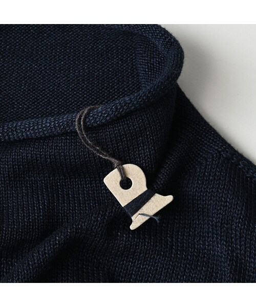 45R（フォーティファイブアール）の「ローゲージ超ガーゼのチュニック（インディゴ）（トップス・レディース・73-影色納戸・00-フリー）」の14枚目の写真