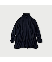 45R（フォーティファイブアール）の「ローゲージ超ガーゼのチュニック（インディゴ）（トップス）」