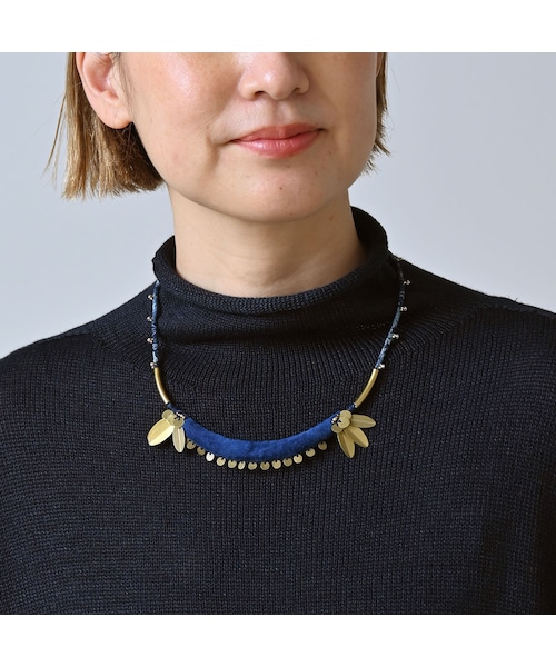 45R（フォーティファイブアール）の「ローゲージ超ガーゼのチュニック（インディゴ）（トップス・レディース・73-影色納戸・00-フリー）」の7枚目の写真